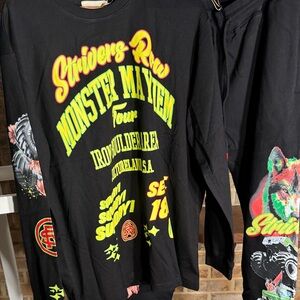 Black Graphic Long Sleeve Tee